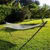 Bliss Hammocks 60" Wide Cotton Rope Hammock w/ Spreader Bar, S Hooks, & Chains | 450 Lbs Capacity (Natural) BH-410
